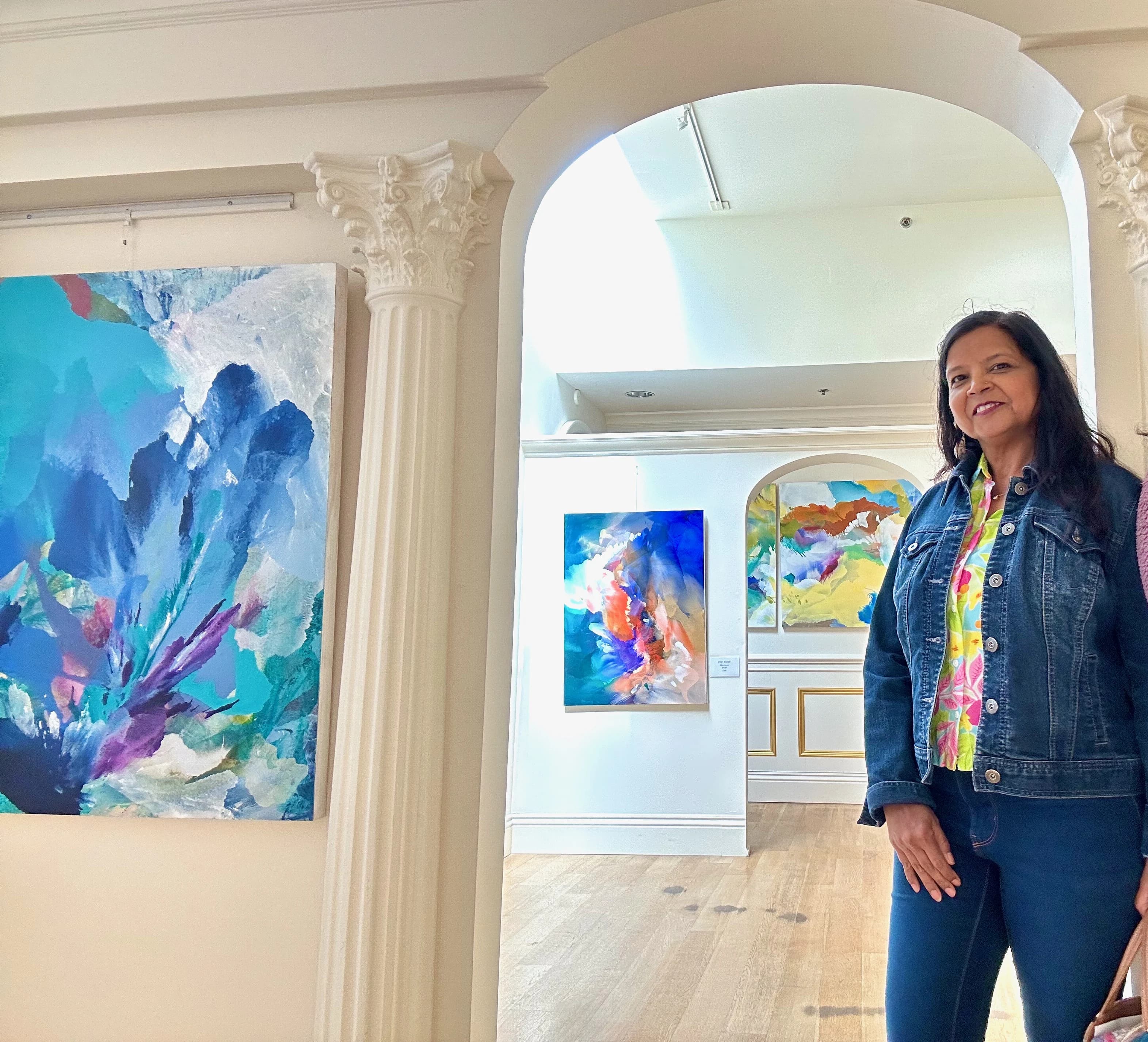 Usha Shukla's work at the International Art Museum of America, San Francisco